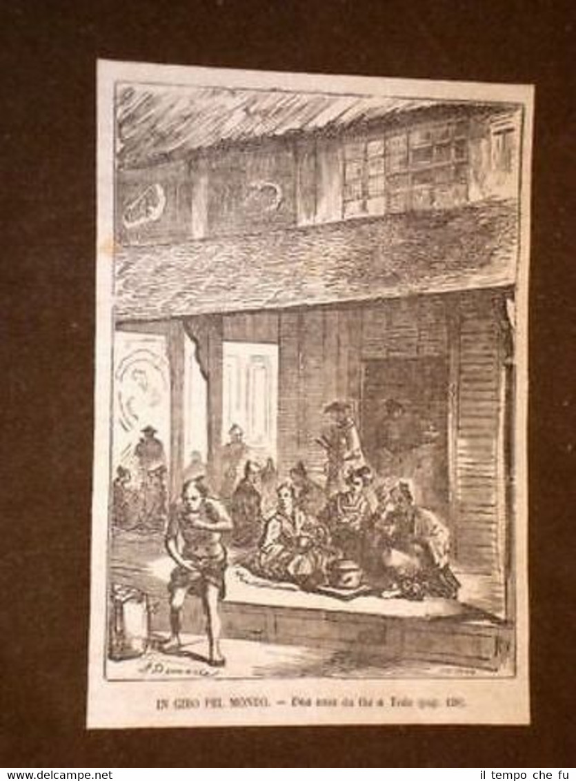 Una casa da Thè o te a Yedo Giappone