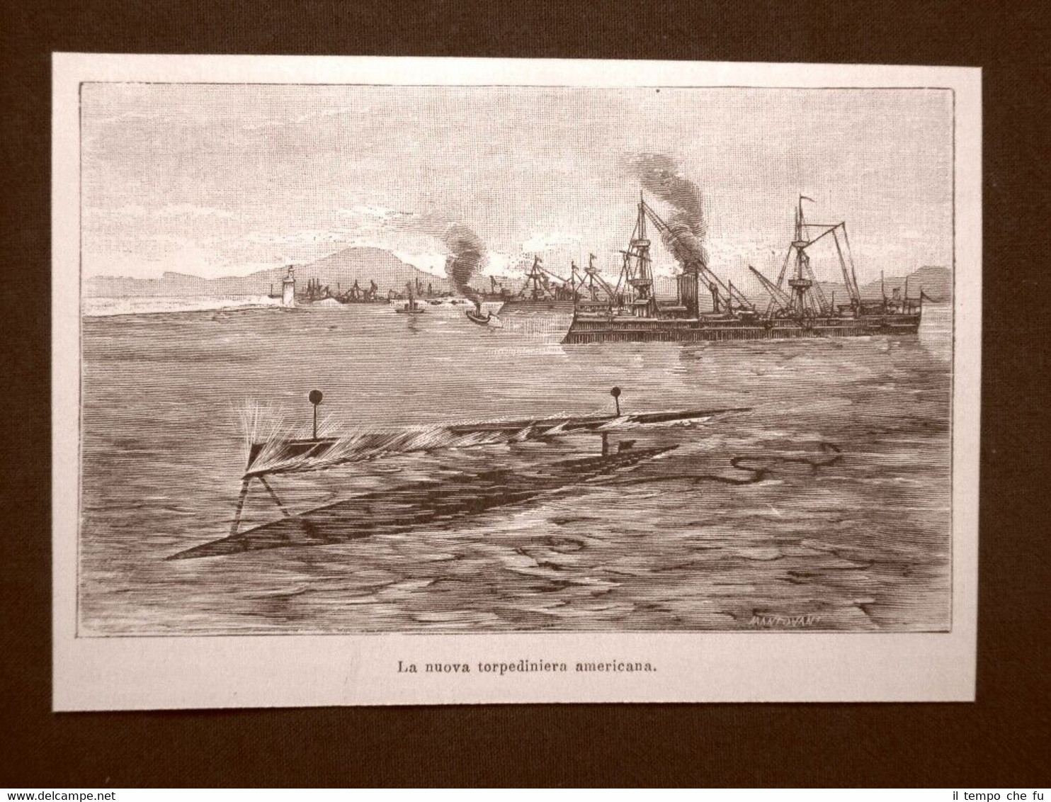 Una nuova torpediniera nel 1891 Marina militare americana America U.S.A.