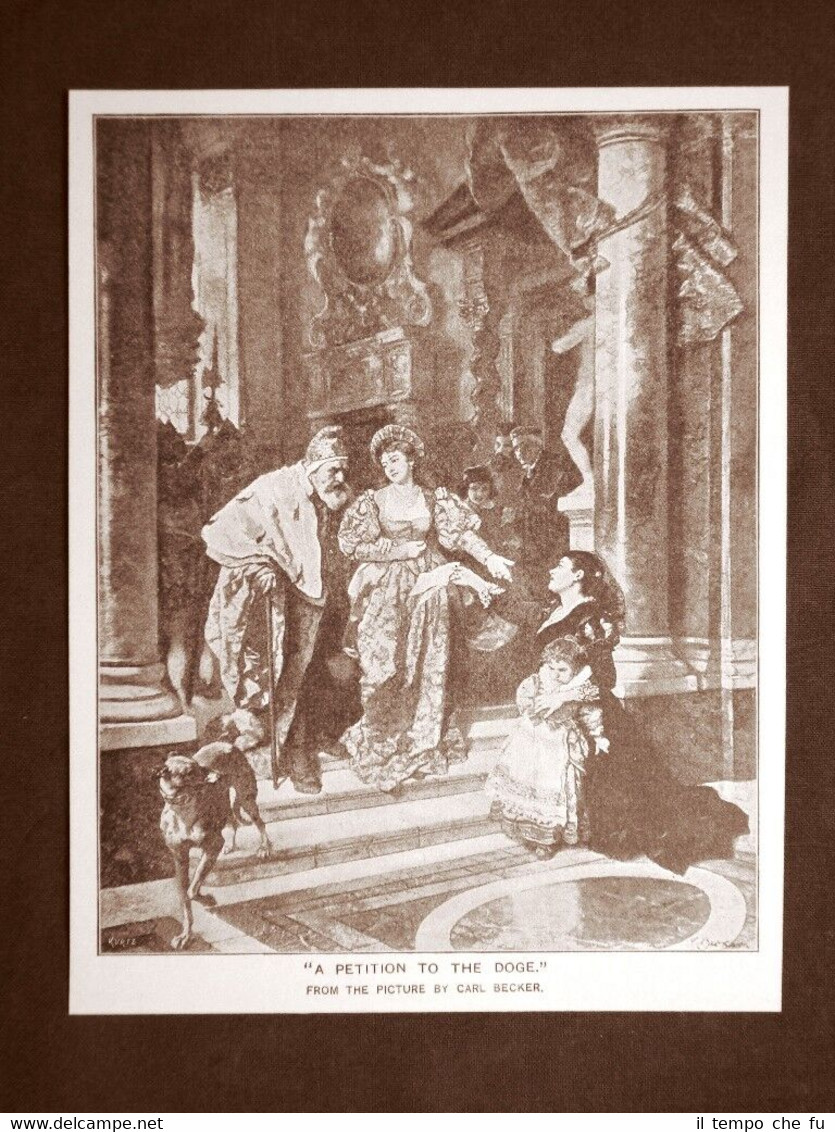 Una petizione al Doge Quadro di Carl Becker Stampa del …