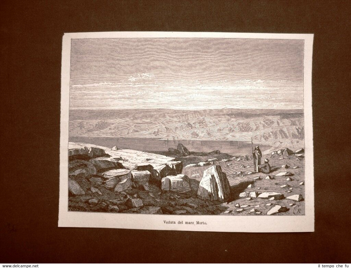 Una veduta del Mar Morto del 1863 Giudea e Samaria