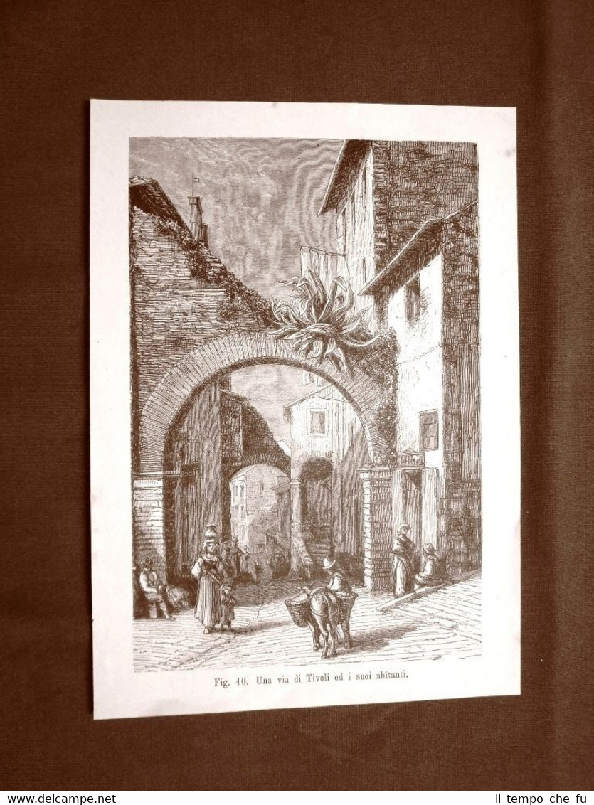 Una via di Tivoli nel 1883 Roma Lazio Italia