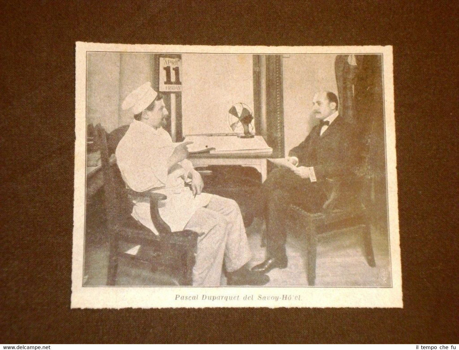 Uomini celebri dei primi anni del 1900 Pascal Duparquet cuoco …