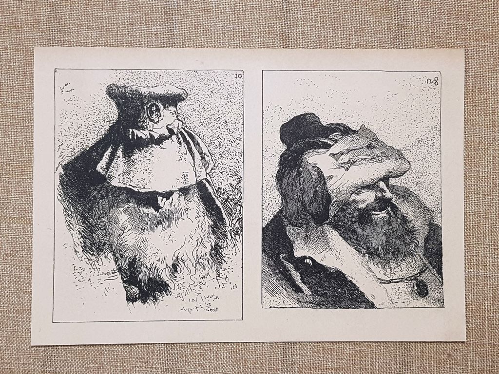 Uomo con cappello grande e sulla fronte Giambattista Tiepolo Incisione …