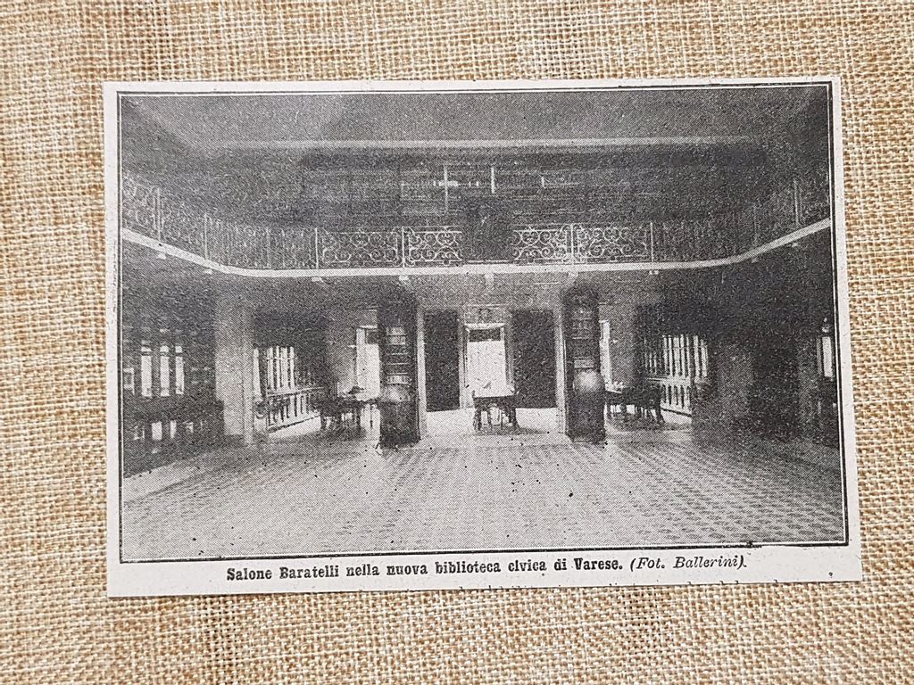 Varese nel 1914 Il Salone Baratelli della nuova Biblioteca civica …