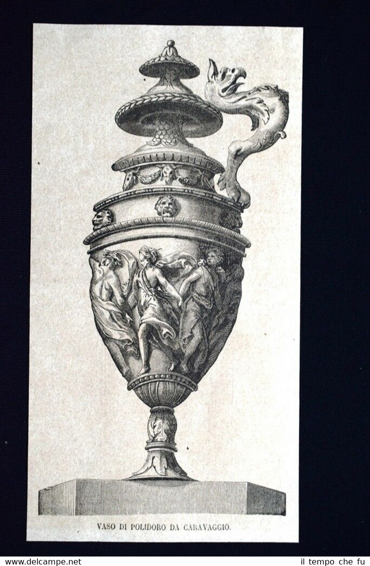 Vaso di Polidoro da Caravaggio Incisione del 1867