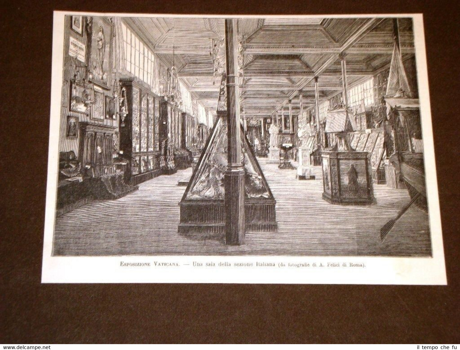 Vaticano L'Esposizione Vaticana nel 1888 Sala della sezione dell'Italia