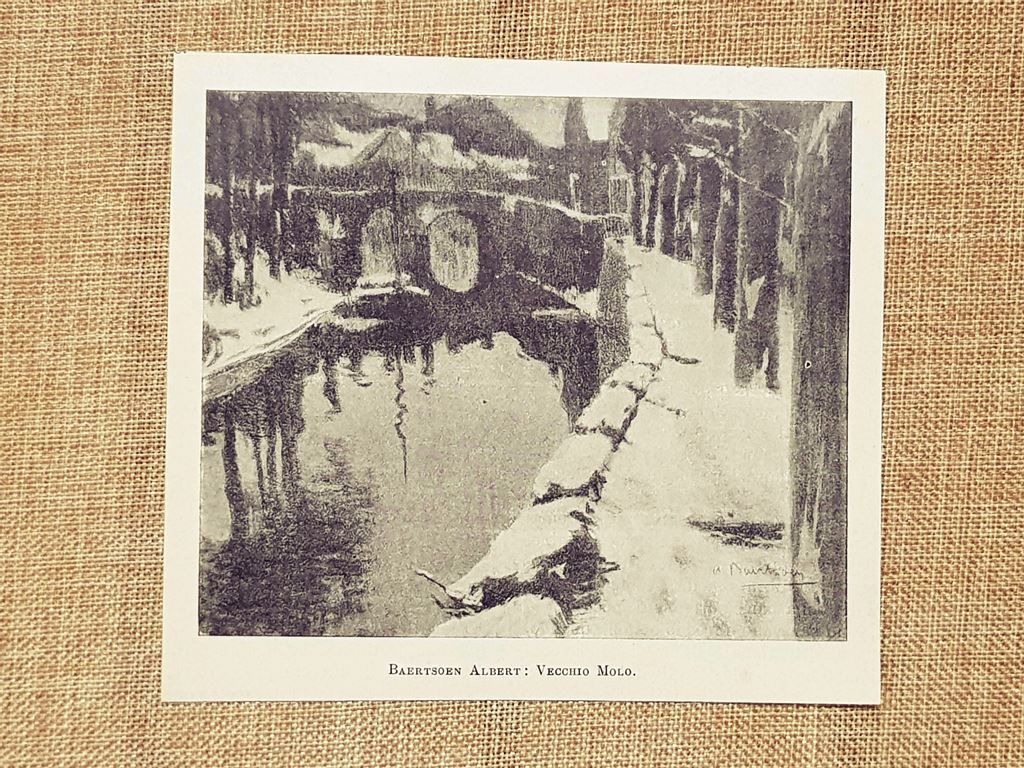 Vecchio molo Quadro di Baertsoen Albert Stampa del 1899