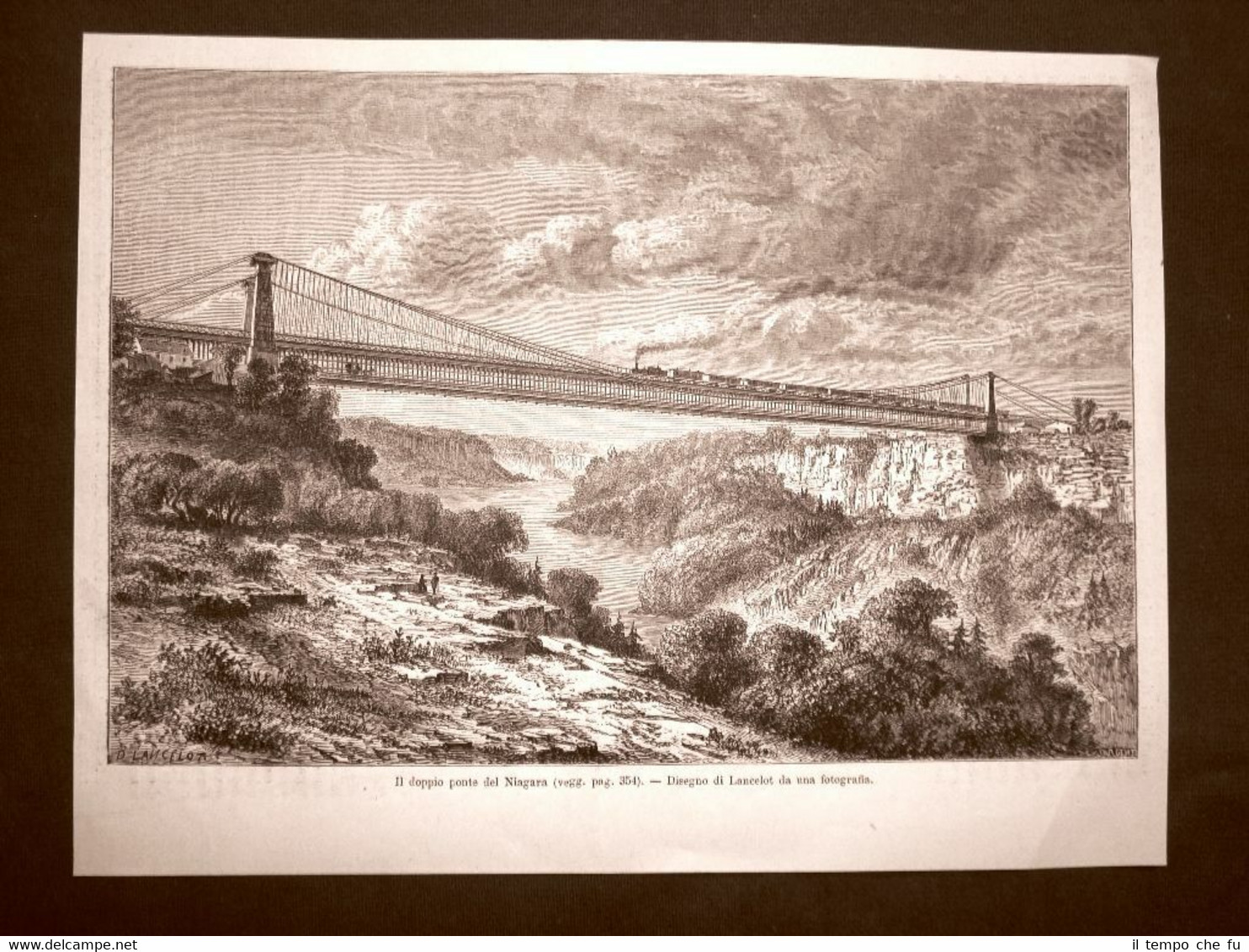 Veduta del doppio Ponte del Niagara del 1863 Tra gli …