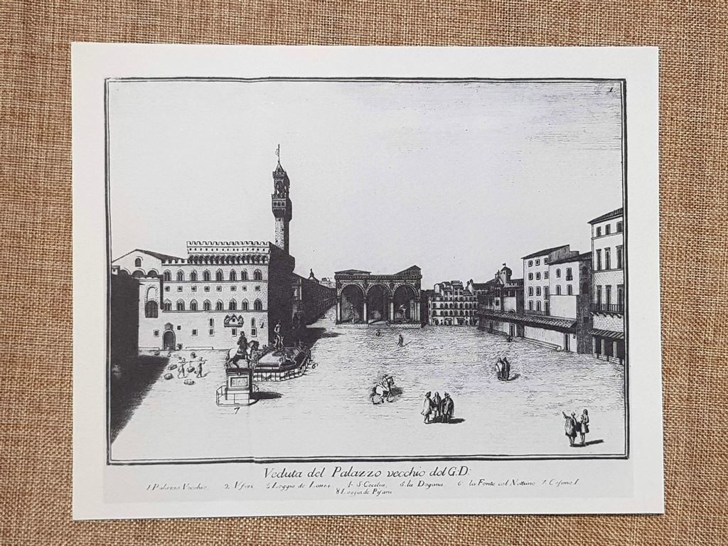 Veduta del Palazzo Vecchio in Piazza della Signoria Richa Anno …