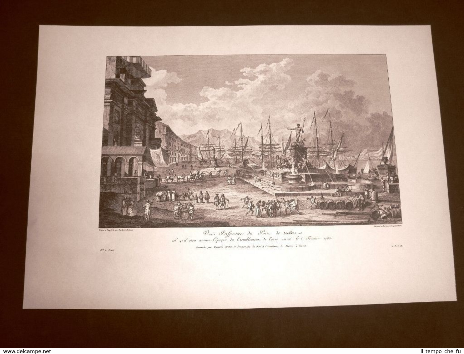 Veduta del Porto della città di Messina Sicilia Voyage Pittoresque …