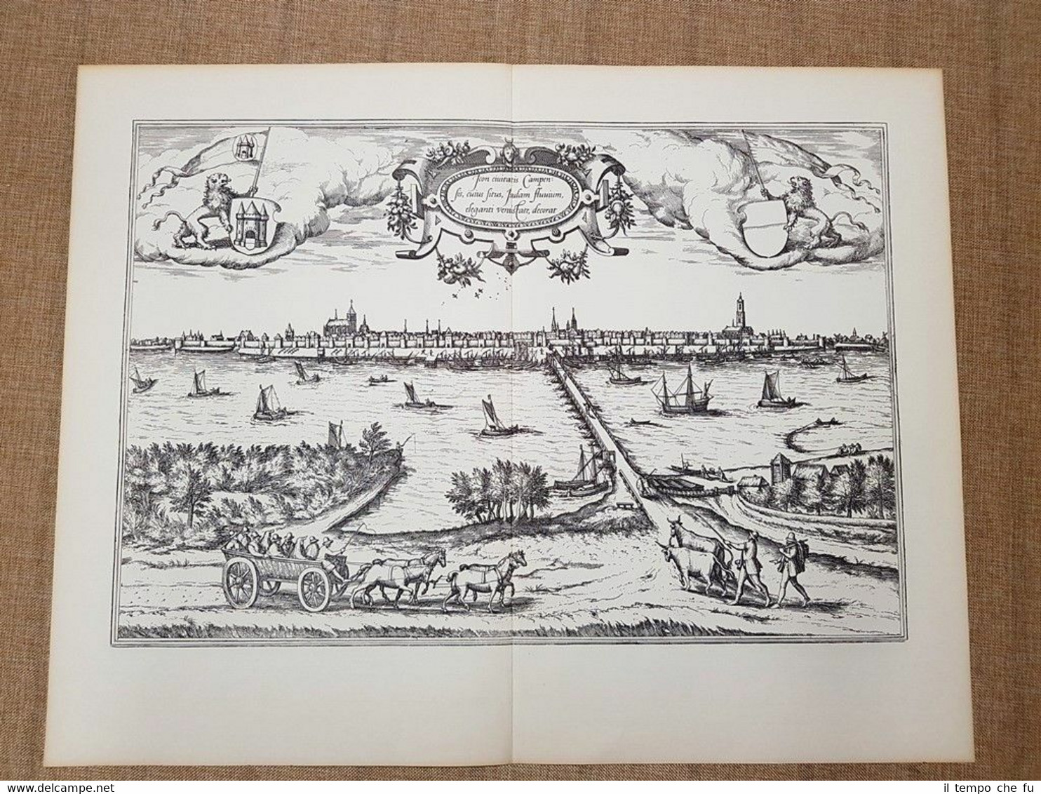 Veduta dell'Urbs Campensis o Kampen Georg Braun e Frans Hogenberg …