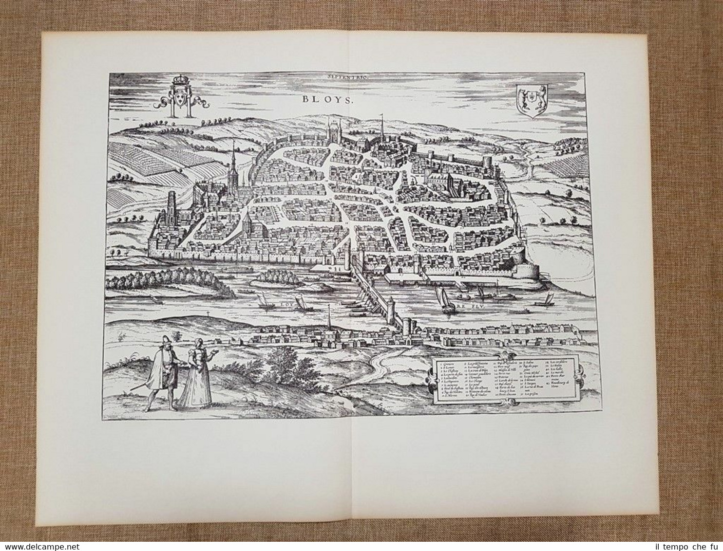 Veduta della città di Blois Francia Anno 1575 Braun e …