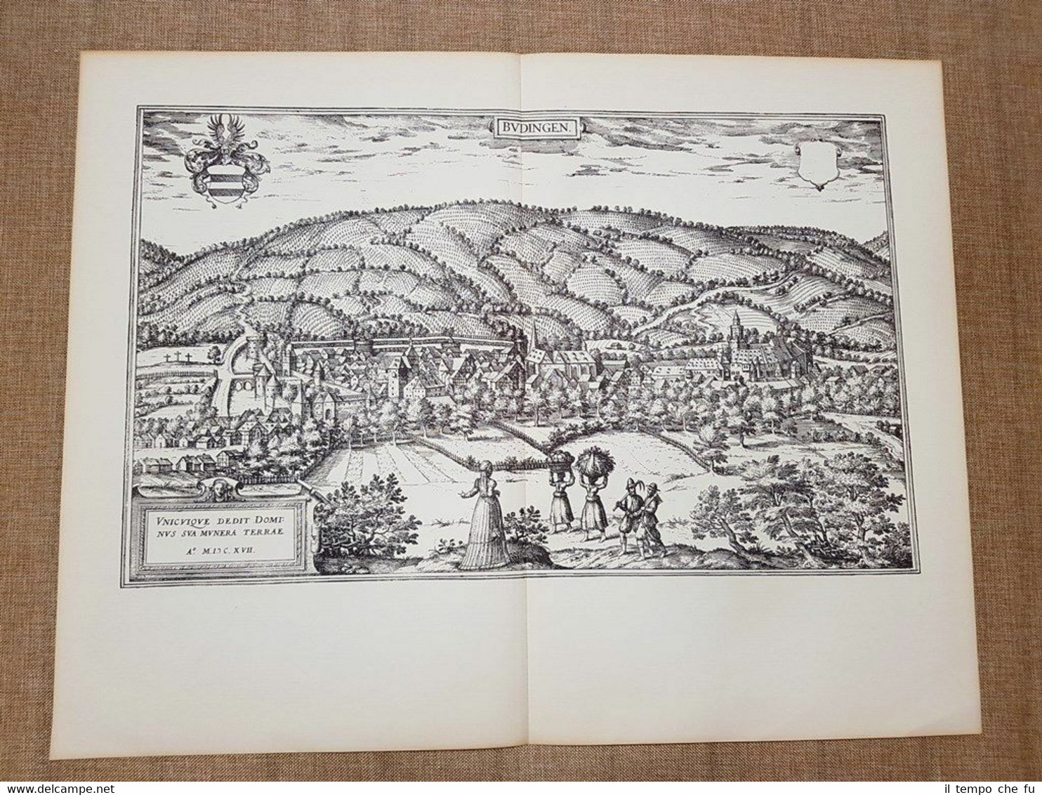 Veduta della città di Budingen del 1617 Georg Braun e …