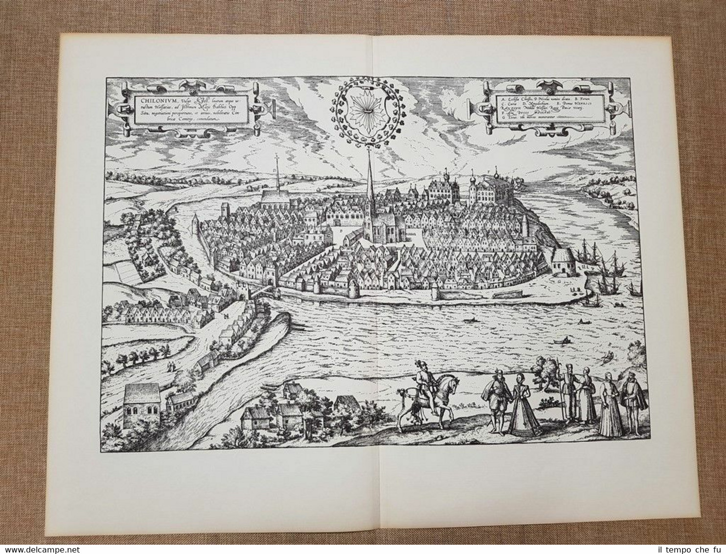 Veduta della città di Kiel o Chilonium del 1588 G.Braun …