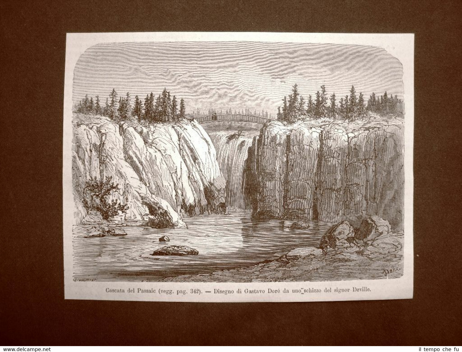 Veduta delle cascate della Contea di Passaic Passaic County del …