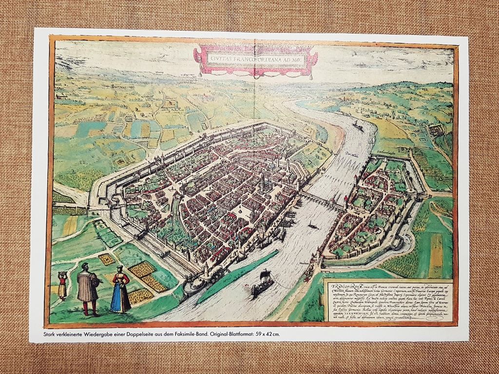 Veduta di Francoforte o Frankfurt am Main Germania Braun Hogenberg …