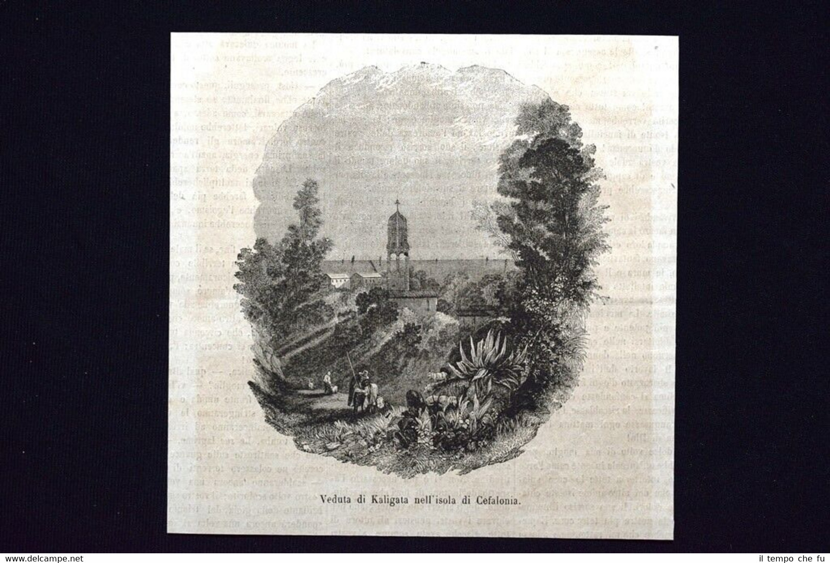 Veduta di Kaligata nell'isola di Cefalonia, in Grecia Incisione del …