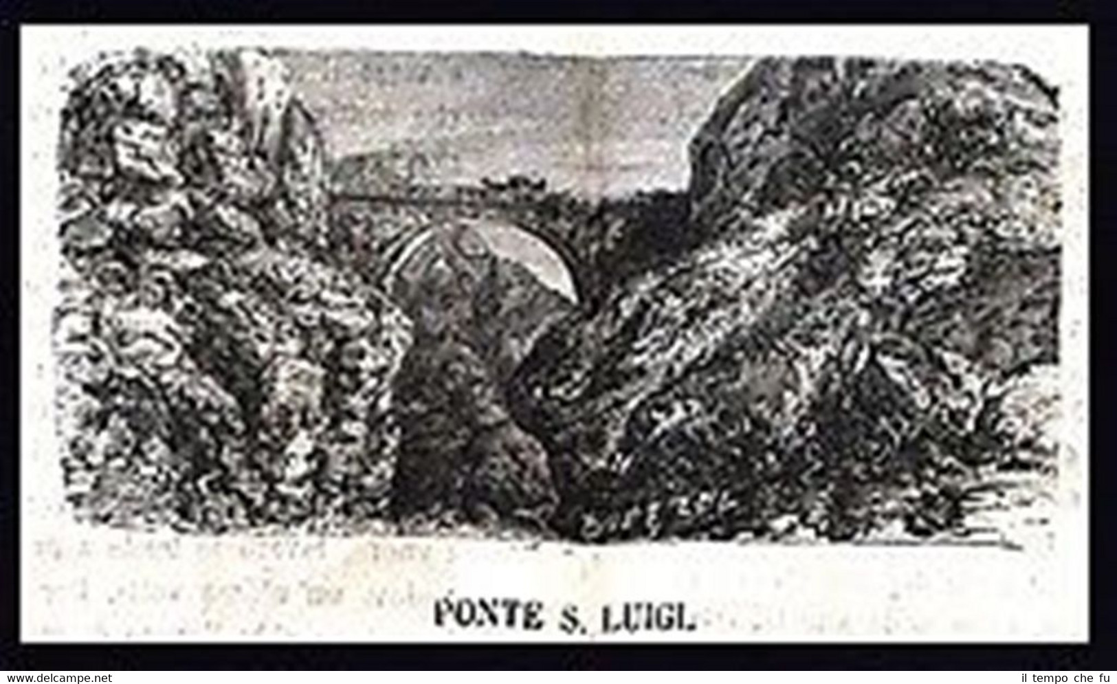 Veduta di ponte San Luigi, in Francia Incisione del 1869