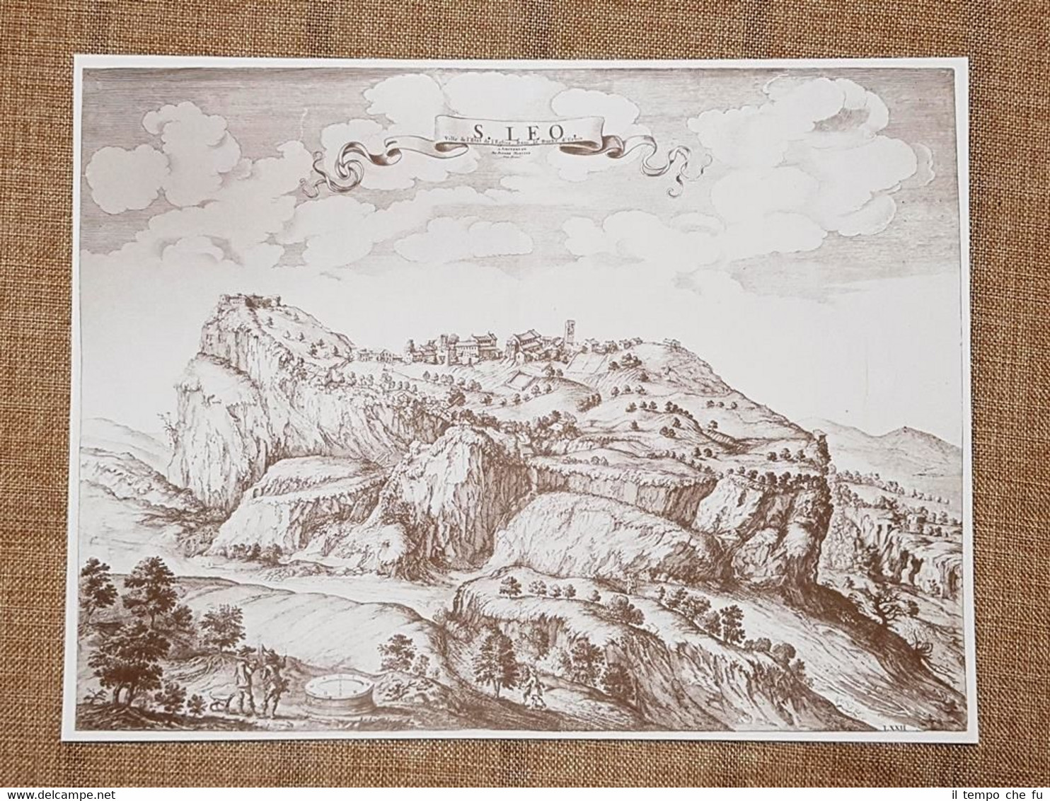 Veduta di San Leo nel 1705 Marche Pieter Mortier Litografia …