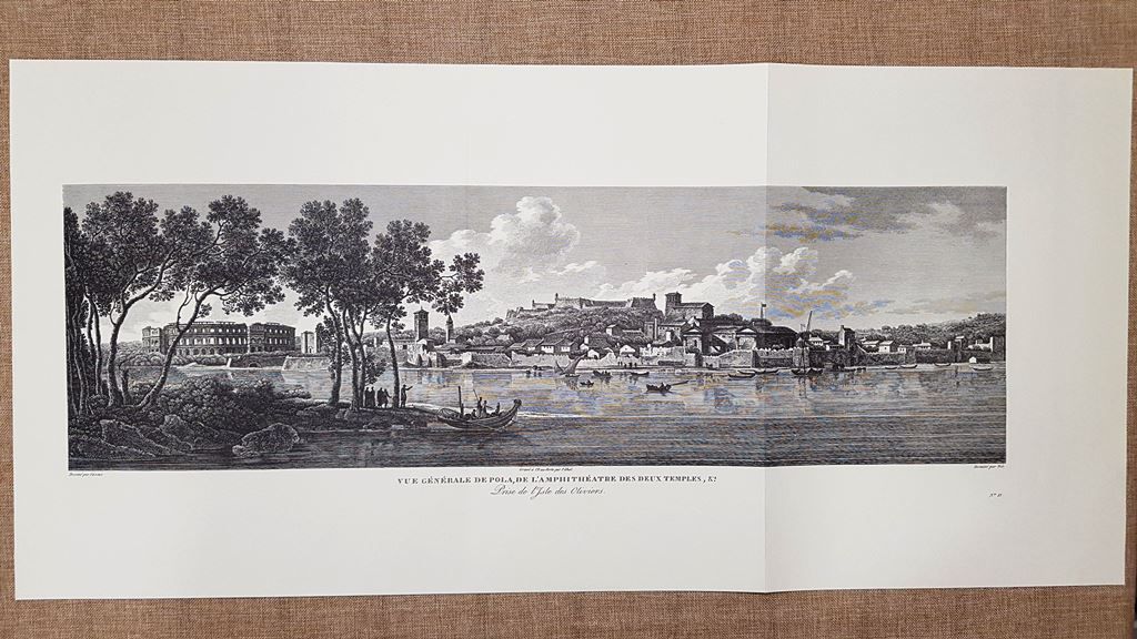 Veduta generale di Pola e dell'Anfiteatro dei due templi Anno …