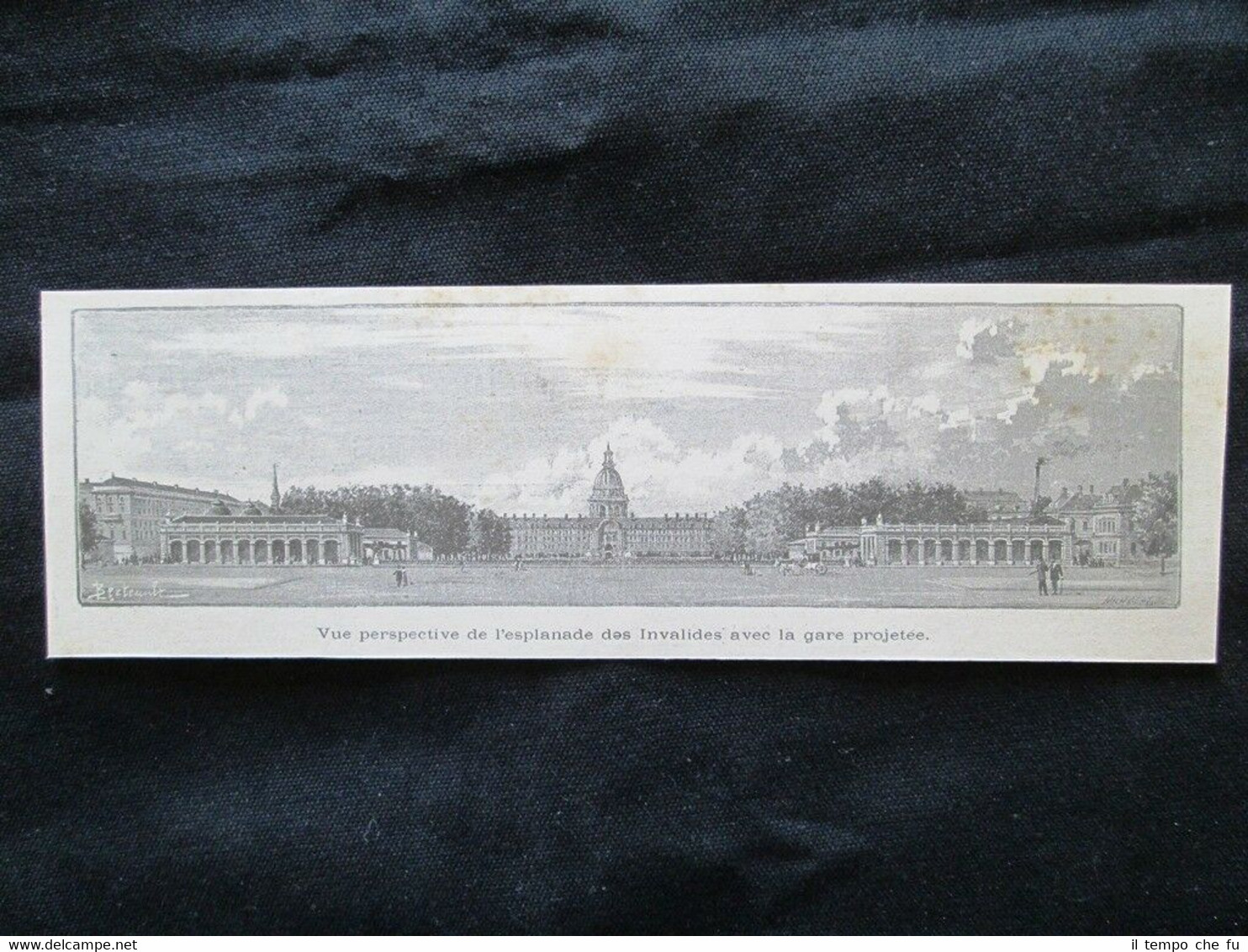 Veduta prospettica della spianata degli Invalidi Incisione del 1894