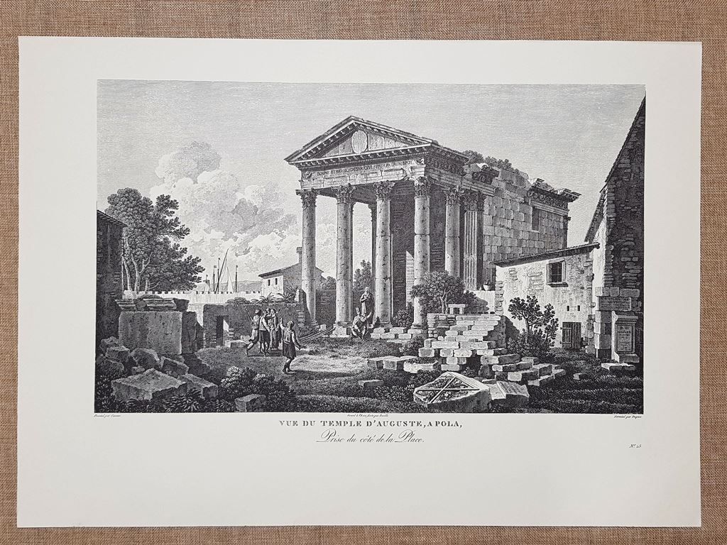 Veduta Tempio di Augusto e della dea Roma Pola Istria …