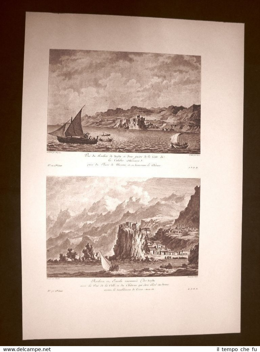Vedute delle rocce, città e Castello di Scilla Voyage Pittoresque …