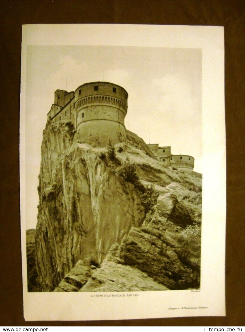 Vedute di San Leo del 1932 Rupe Rocca Prigione Cagliostro …
