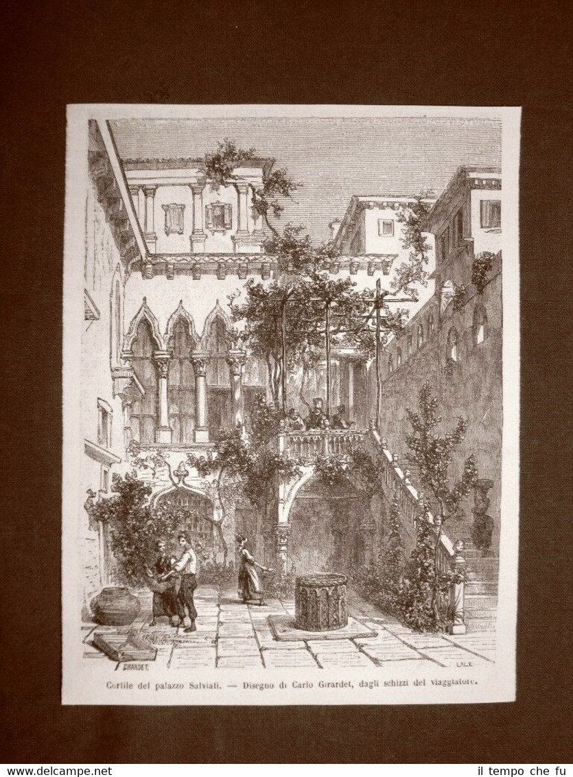 Venezia nel 1863 Il cortile del Palazzo Salviati Veneto