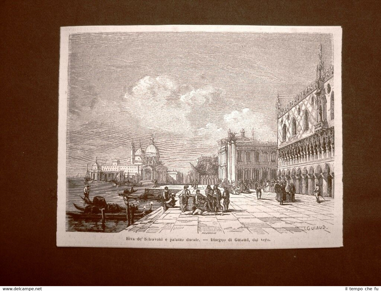 Venezia nel 1863 Riva de' Schiavoni e Palazzo Ducale Veneto