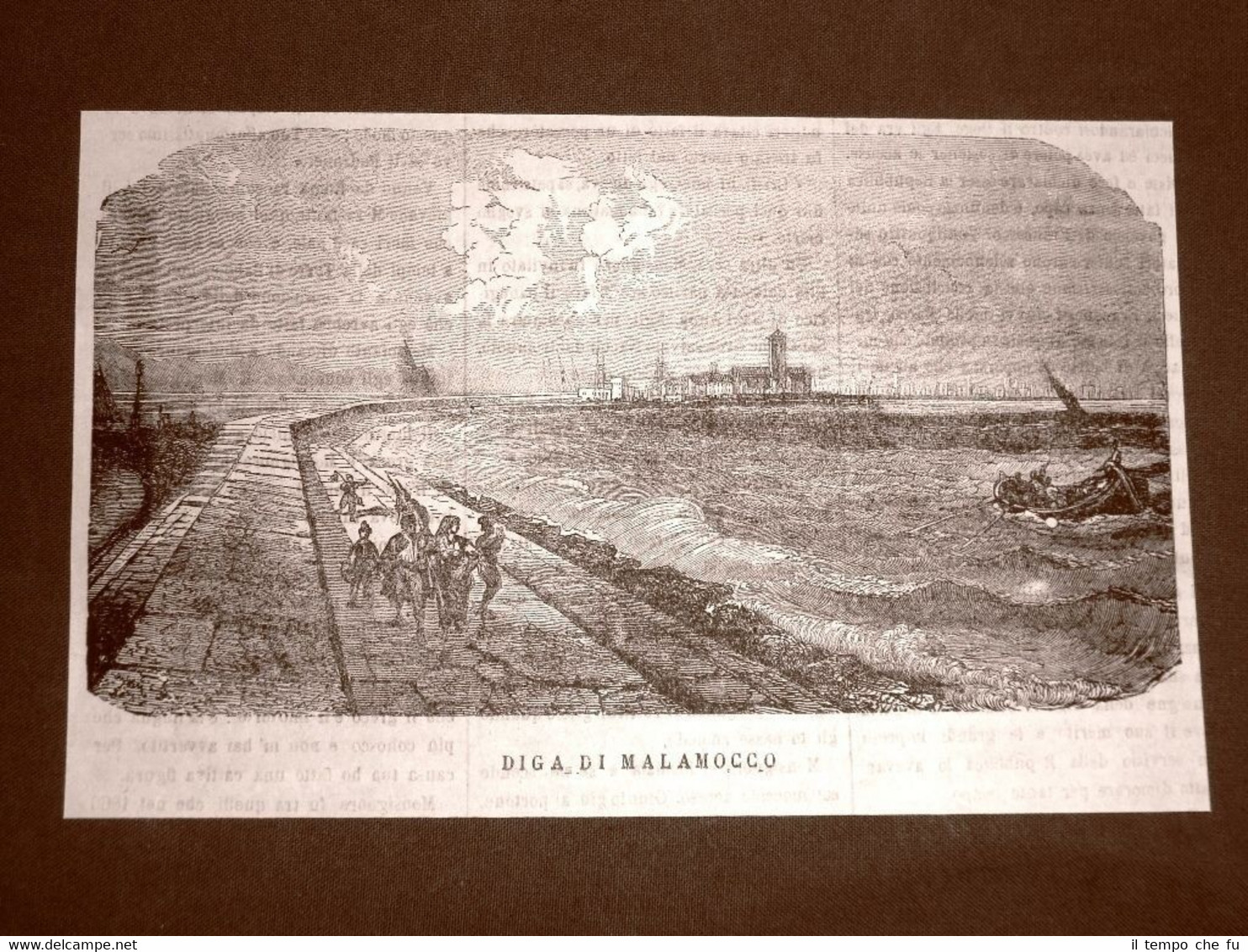 Venezia nel 1865 La Diga di Malamocco Veneto