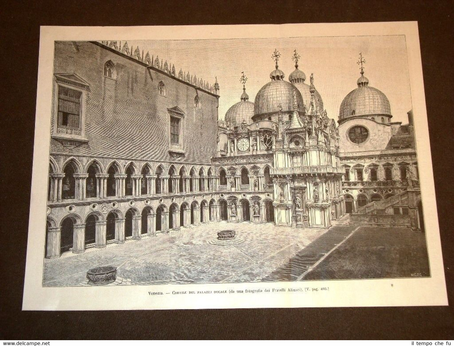 Venezia nel 1886 Cortile del Palazzo Ducale Da foto dei …