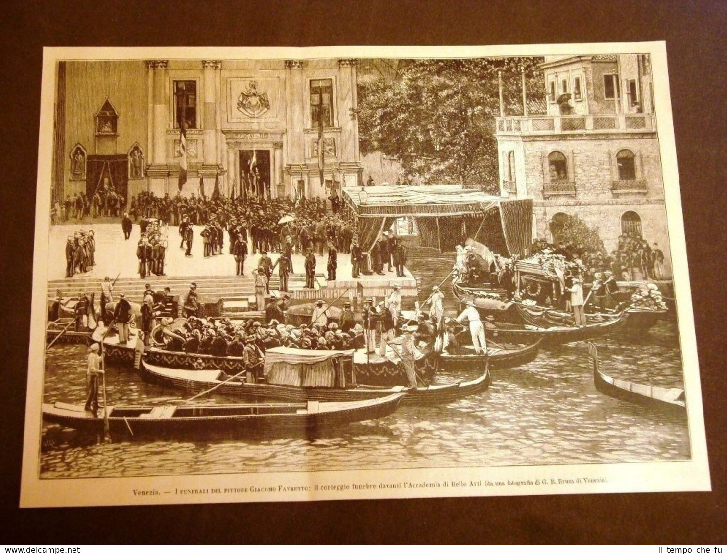 Venezia nel 1887 Funerale di Giacomo Favretto Corteggio Accademia di …