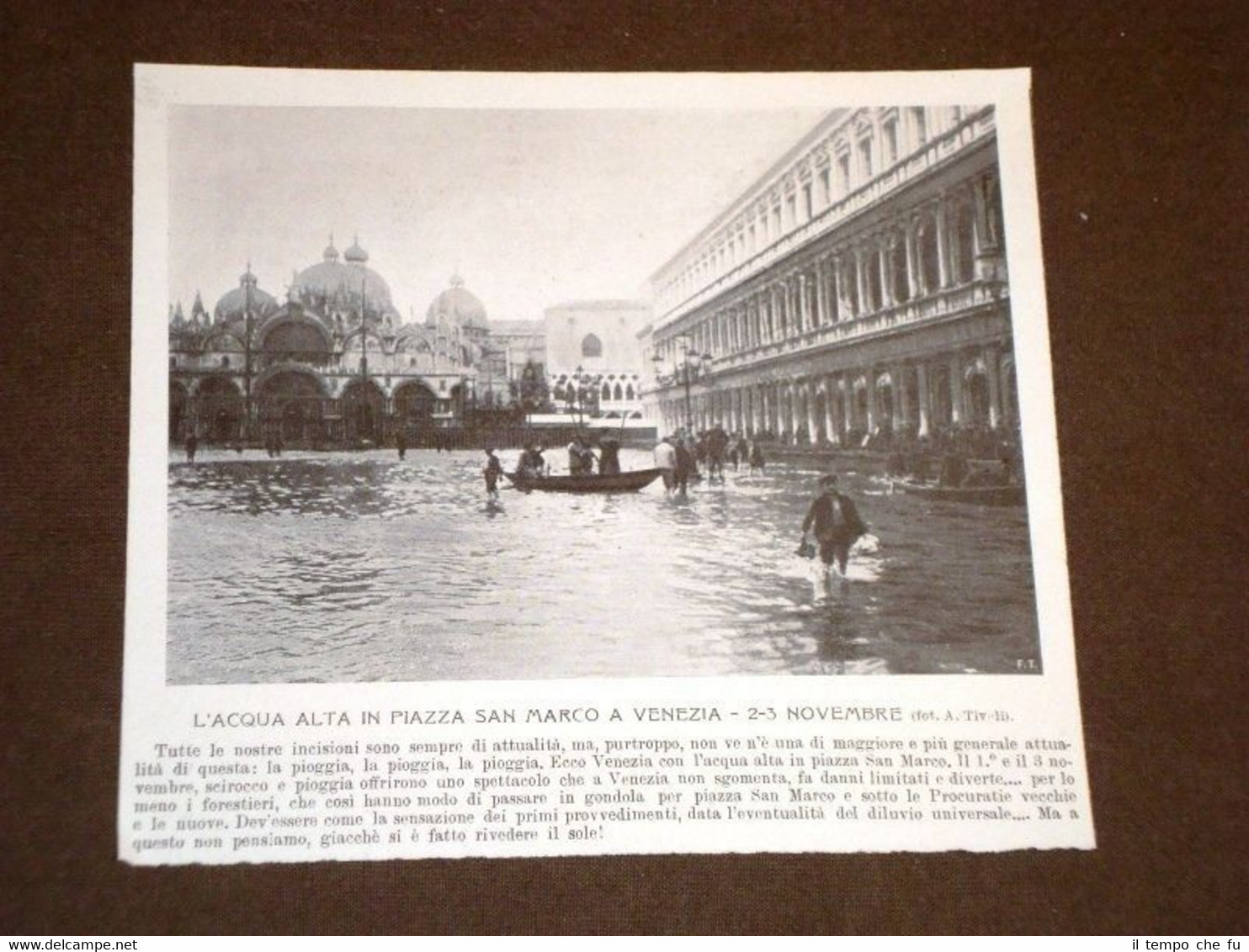 Venezia Novembre 1906 L'acqua alta in Piazza San Marco
