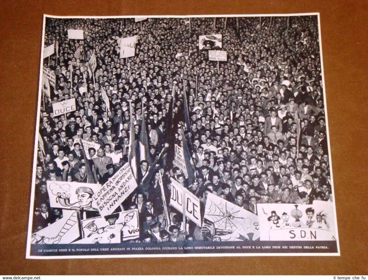 Ventennio fascista Fascismo Italia 1936 Roma Colonna Camicie nere Duce …