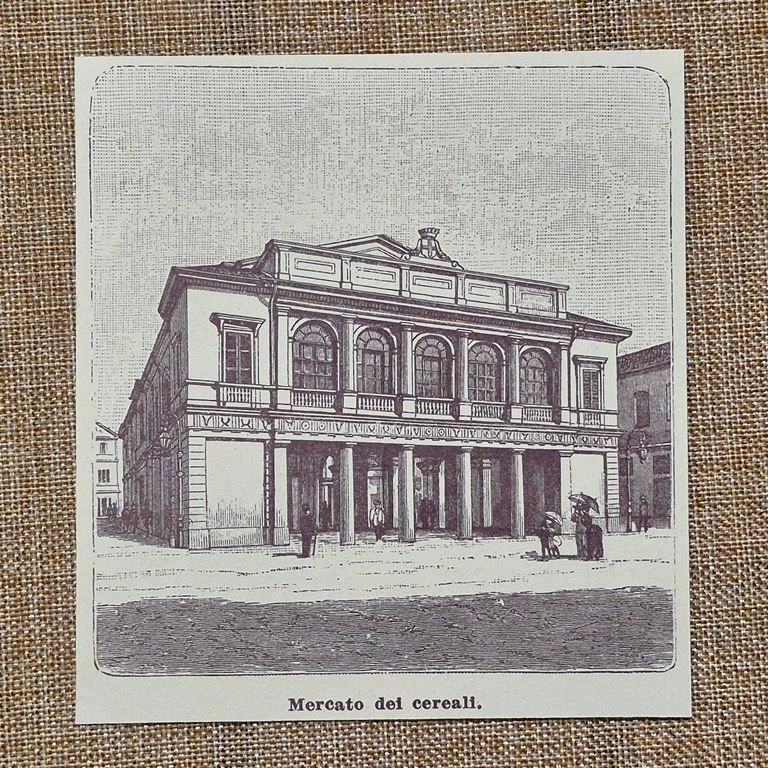 Vercelli nell'800 Mercato dei cereali Piemonte