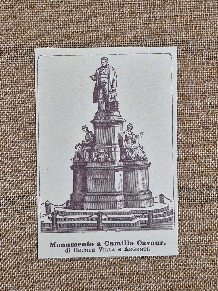 Vercelli nell'800 Monumento a Camillo Cavour di Ercole Villa e …