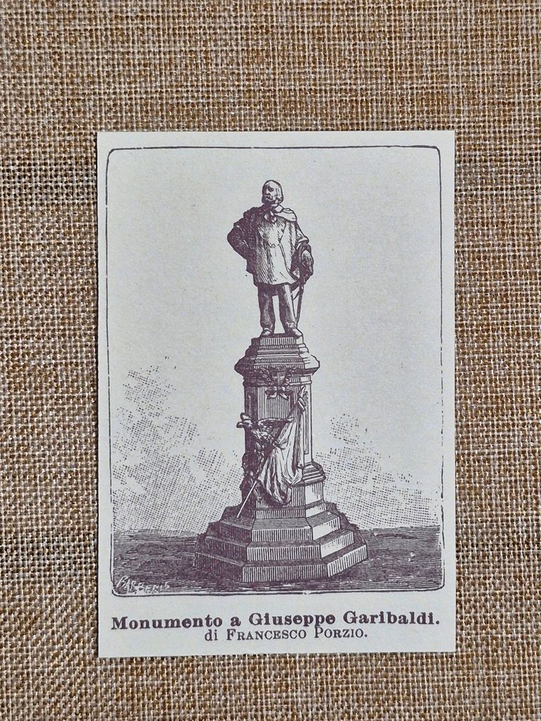Vercelli nell'800 Monumento a Giuseppe Garibaldi di Francesco Porzio Piemonte