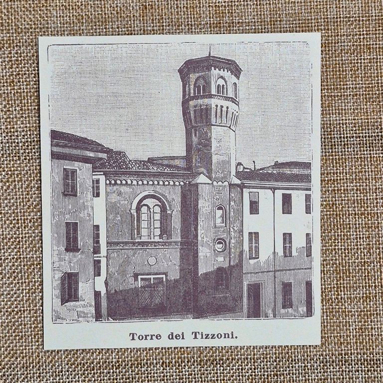 Vercelli nell'800 Torre dei Tizzoni Piemonte