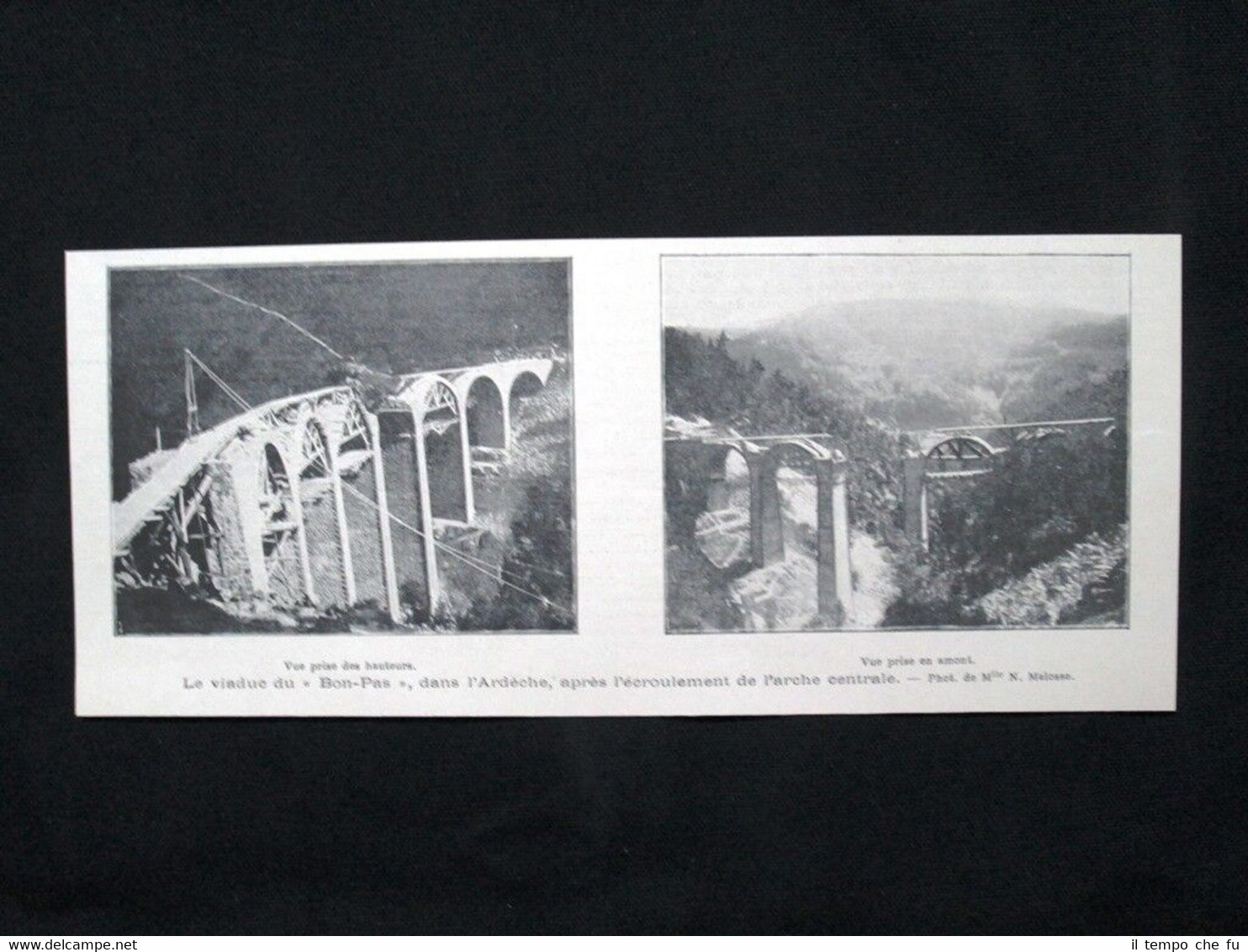 Viadotto del "Bon Pas", nell'Ardeche, dopo crollo arco centrale Stampa …