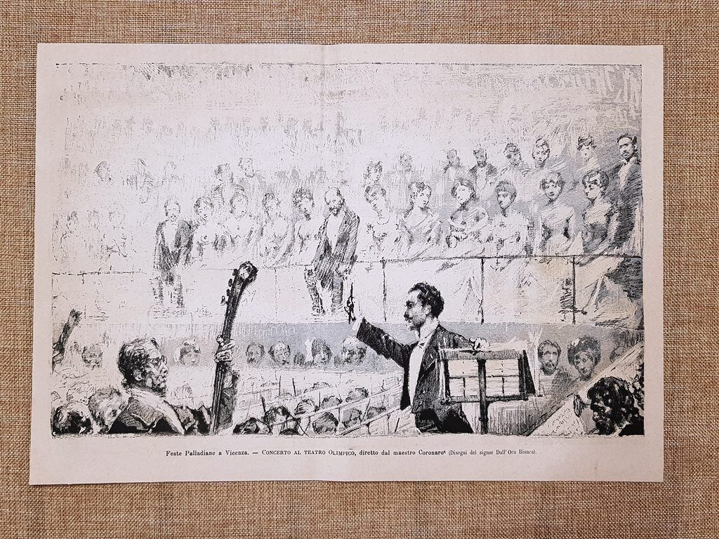 Vicenza 1880 Feste Palladiane Concerto Teatro Olimpico Coronaro Palladio Bianca