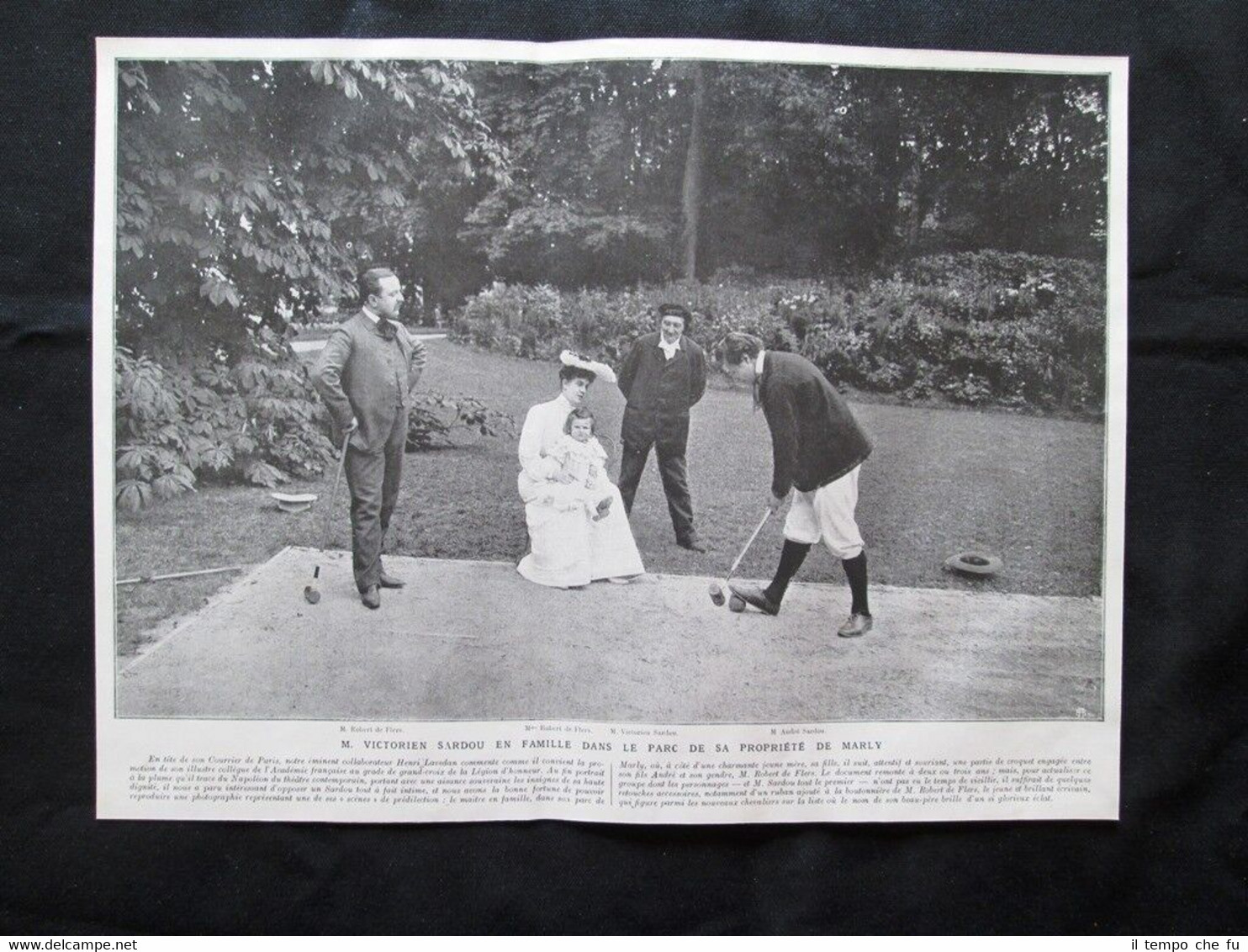 Victorien Sardou in famiglia nel parco di Marly Stampa del …
