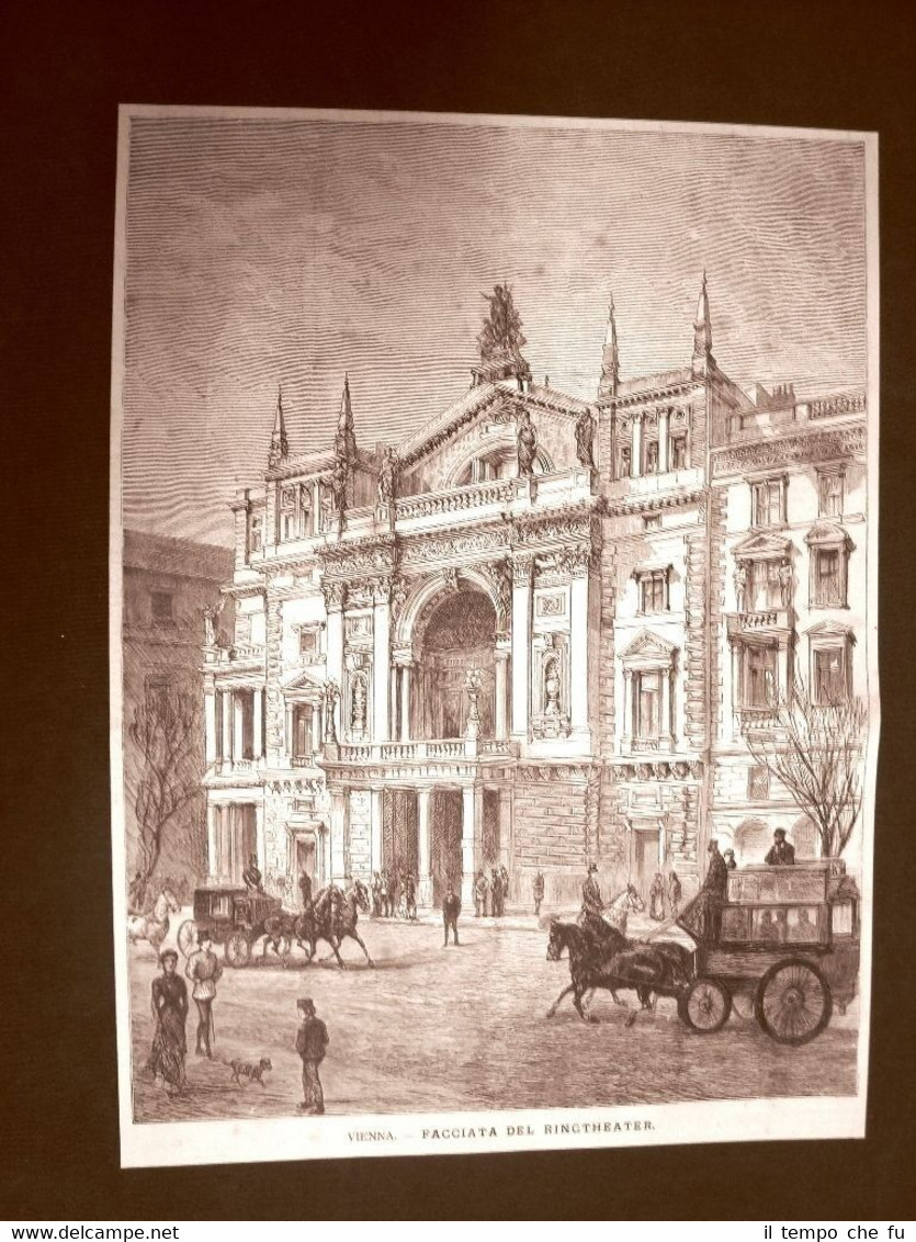 Vienna nel 1882 La facciata del Teatro Ringtheater Austria