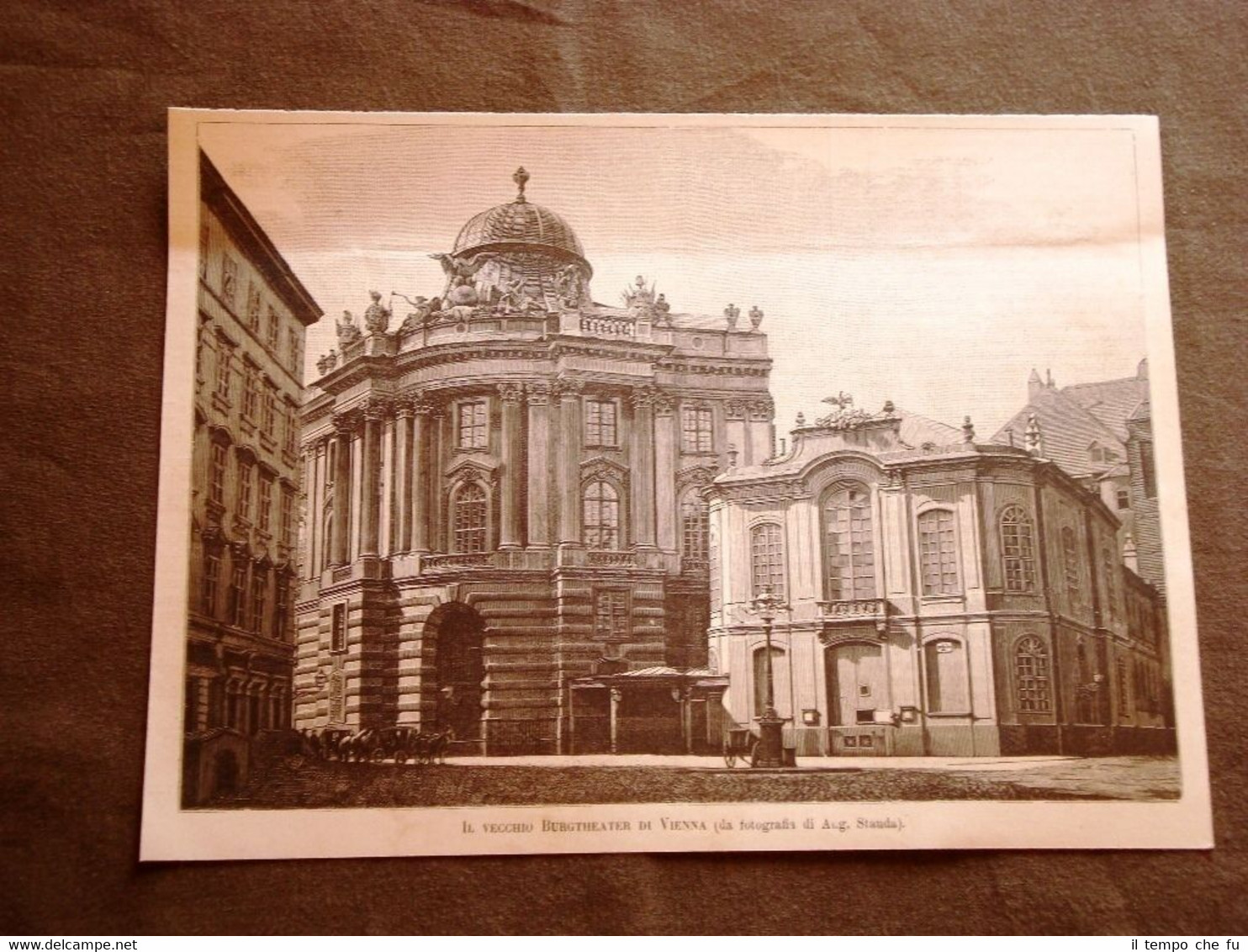 Vienna nel 1887 Il vecchio Burgtheater Austria