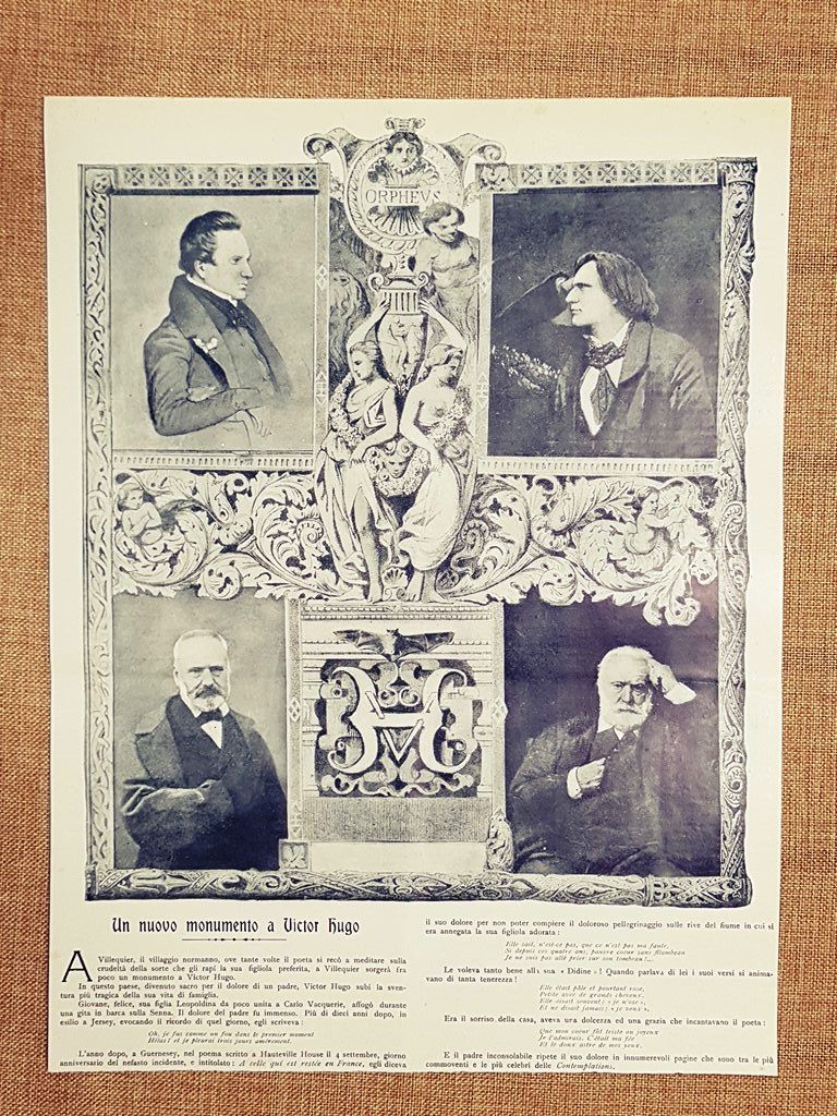 Villequier nel 1931 Nuovo monumento al poeta Victor Hugo