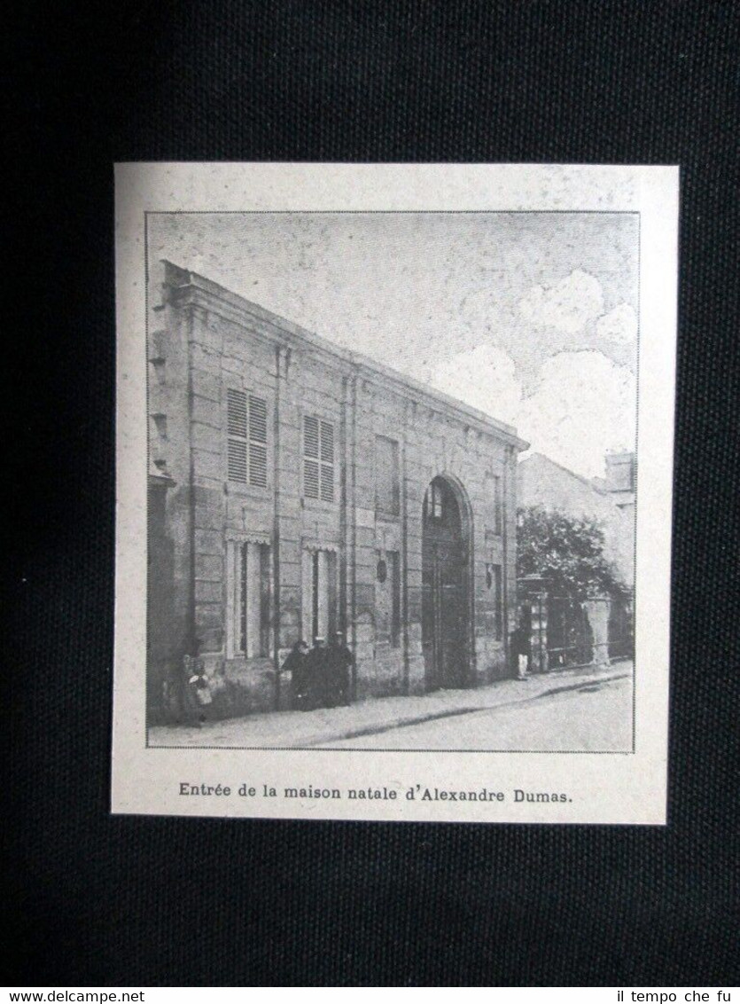 Villers-Cotterets,Francia-Ingresso della casa di Alexandre Dumas Stampa del 1902