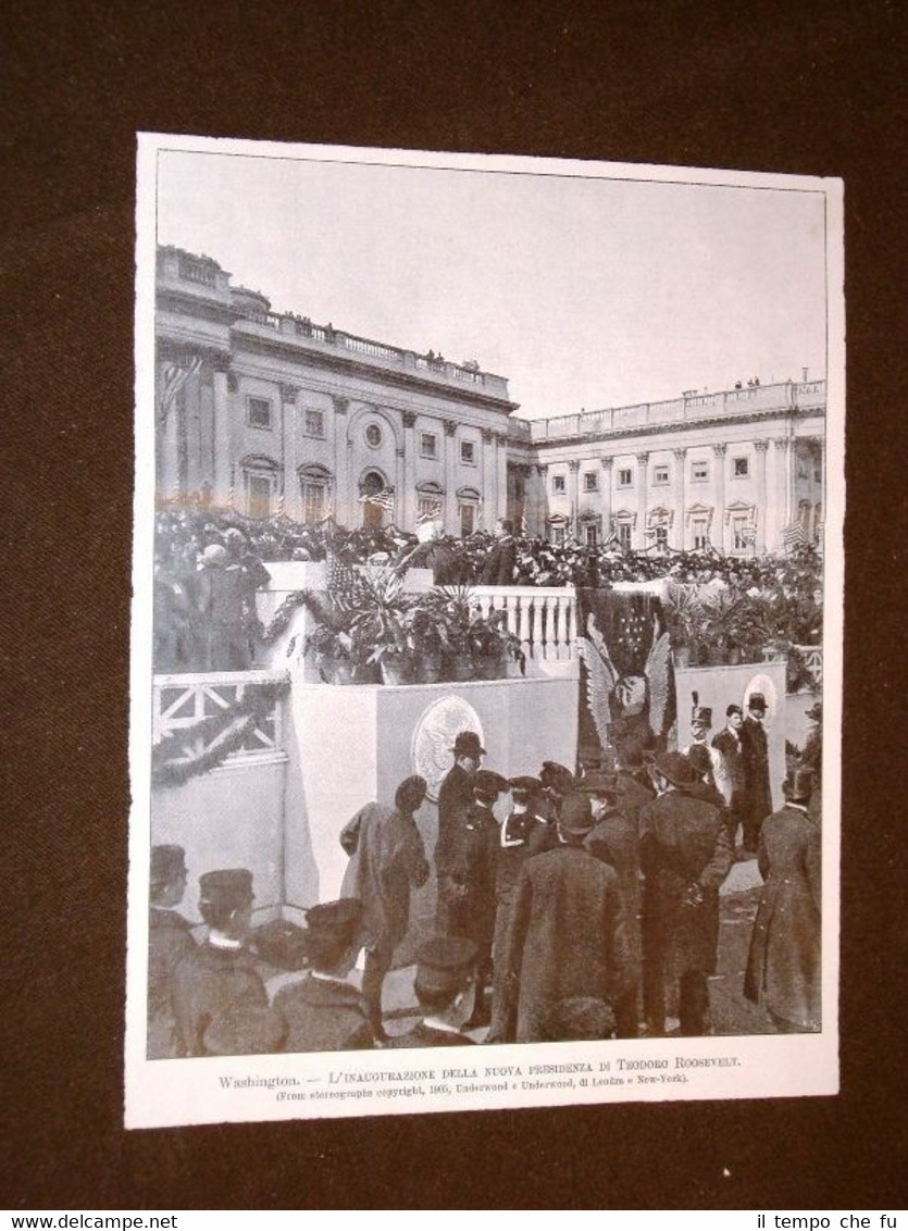 Washington nel 1905 Inaugurazione della Presidenza di T. Roosevelt