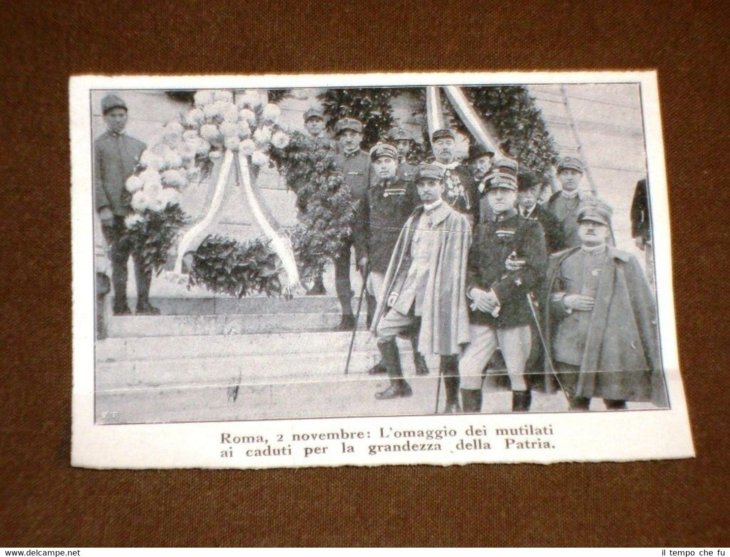 WW1 - Roma 2 novembre 1918 Omaggio dei mutilati ai …