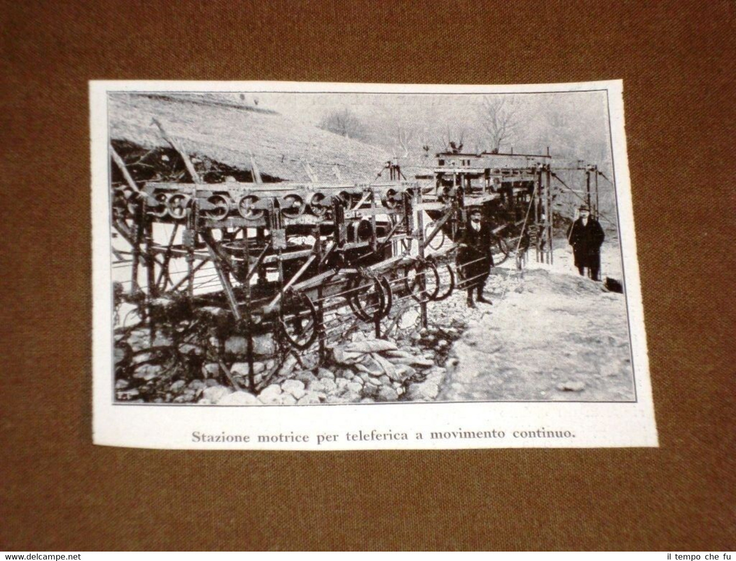 WW1 1a Guerra mondiale 1914-1918 Industria Italia Stazione motrice teleferica