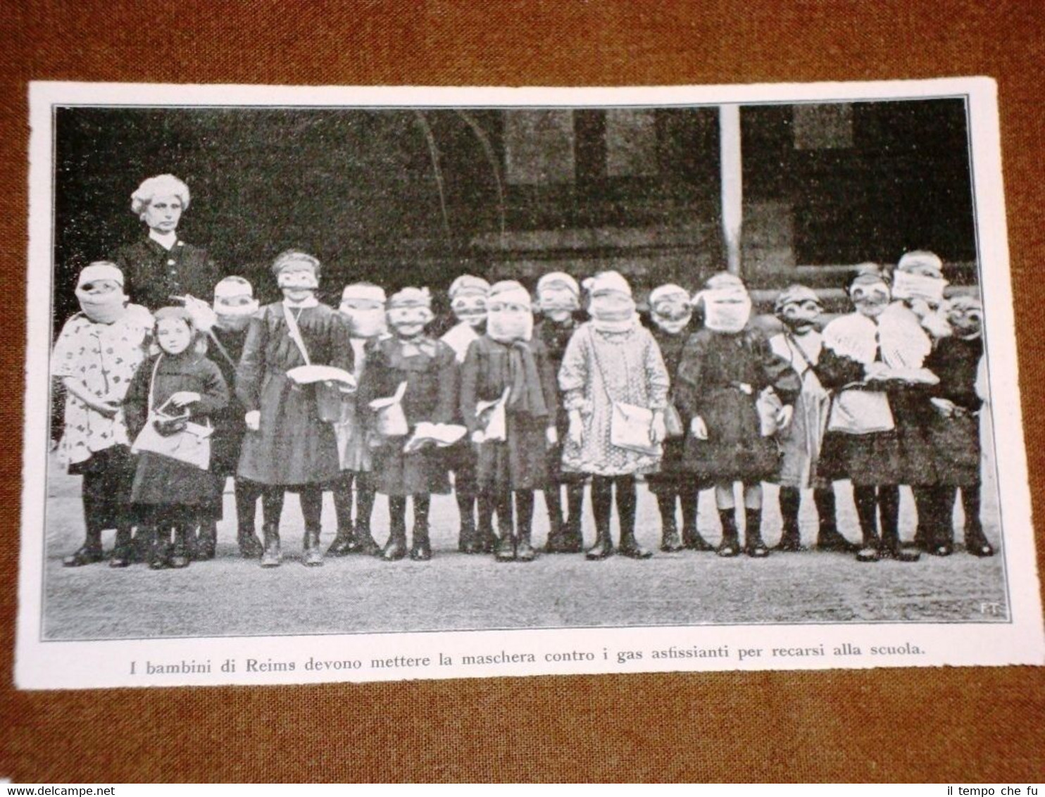 WW1 1a guerra mondiale Bambini di Reims nel 1918 Con …
